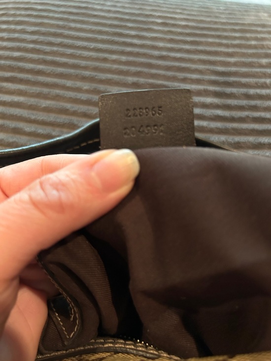 Gucci Crystal Tan & Dark Brown Monogram Hobo Shoulder Bag - Picture 16 of 16